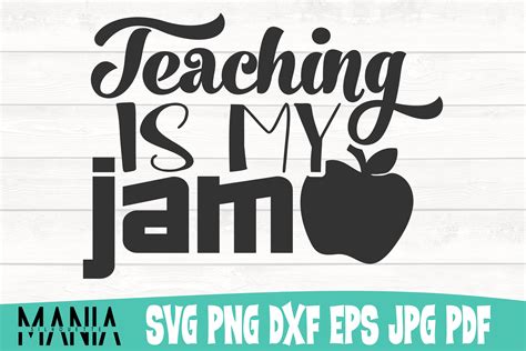 Teaching Is My Jam Svg Cut File Graphic By Silhouettemania · Creative