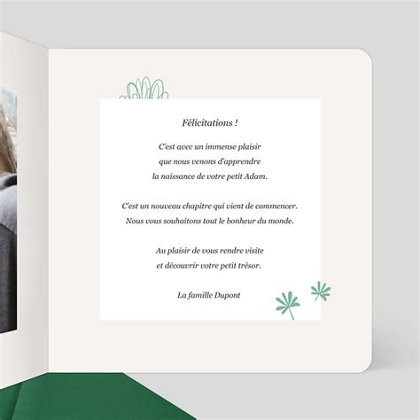 Félicitations Naissance Jungle Secrète Popcarte