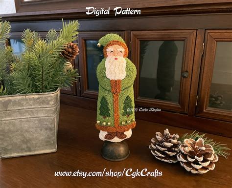 Christmas Belsnickel Santa Punch Needle Digital E Pattern Pdf Etsy