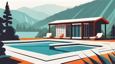 Premium Photo Relaxing Hot Springs Retreat