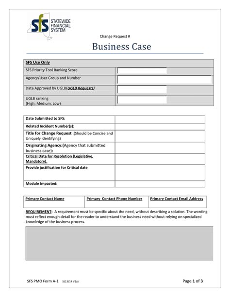 Business Case Template In Word And Pdf Formats