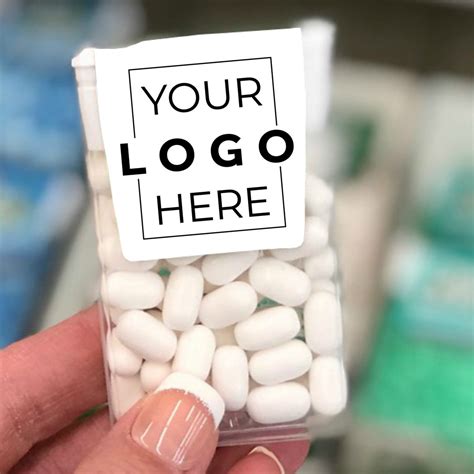 Custom Add Your Logo Design Tic Tac Stickers Labels With Perf Cuts