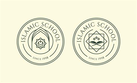 islamic school logo line minimalist 11998493 Vector Art at Vecteezy