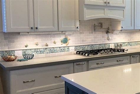 Kitchen Backsplash Ideas With Coastal And Beach Mosaics Tile Mosaic Ideas Coastal Kitchen