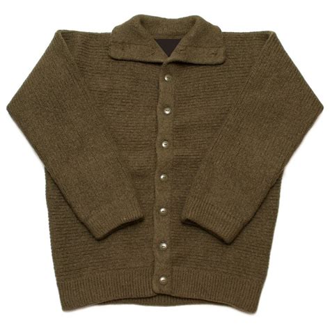 Dachstein Woolwear Military Cardigan Sweater Chalet Merino Wool