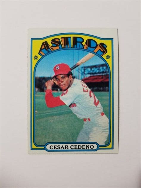 Cesar Cedeno Topps Baseball Card Houston Astros Ebay