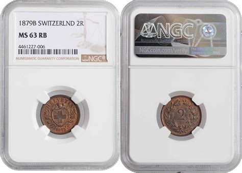 Rappen Switzerland B Ngc Ms Rb Confoederatio Helvetica