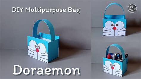 Diy Doraemon Multipurpose Bag Cardboard Kerajinan Tangan Tas