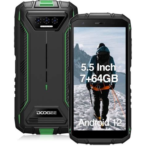 Telephone Portable Incassable DOOGEE S41 Pro Android 12 4 64Go 6300mAh