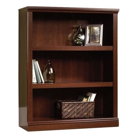 Sauder Select Engineered Wood 3 Shelf Bookcase In Select Cherry