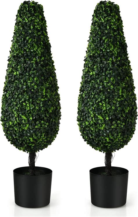 Amazon Goplus 40 Artificial Boxwood Topiary Ball Tree Faux