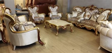 Casa Padrino Luxury Baroque Living Room Set Cream Silver Gold