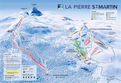 Mappa Delle Piste Da Sci A La Pierre St Martin