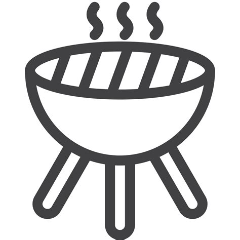 Barbecue Grill Icon Simple Thin Line Icon Sets 18245901 PNG