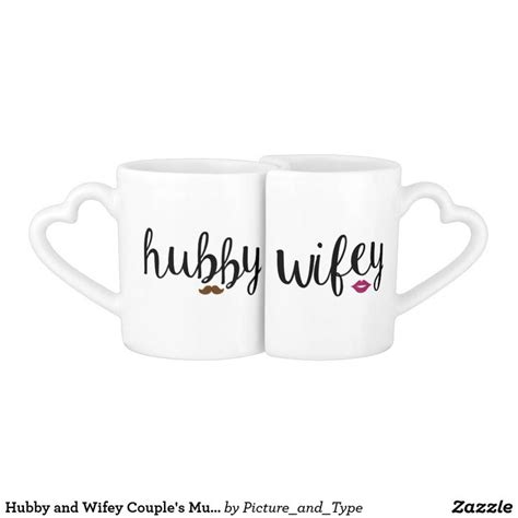 Hubby And Wifey Couple S Mug Set Zazzle Couple Mugs Couples Coffee Mugs Mugs Set