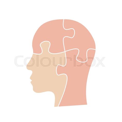 Human Head With Puzzle Pieces Inside Stock Vector Colourbox