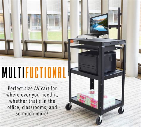 Buy Line Leader AV Cart With Keyboard Tray And Laptop Stand Mobile