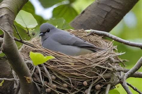 Premium AI Image | Nesting Collared Dove