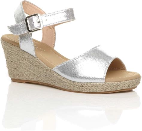 Uk Silver Wedge Sandals