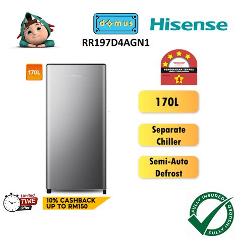 Hisense Single Door Fridge 170L Refrigerator Peti Sejuk Peti Ais 1