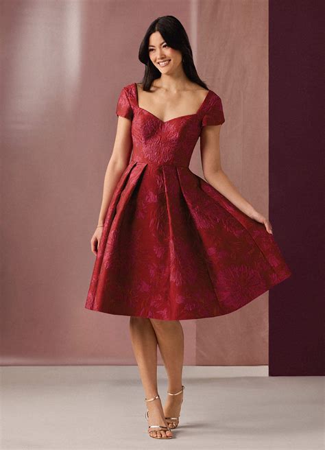 Zoe Red Hot Pink Midi Dress Azazie