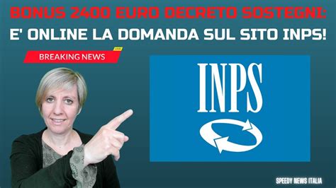 Top News Bonus Euro Decreto Sostegni E Online Sul Sito Inps La