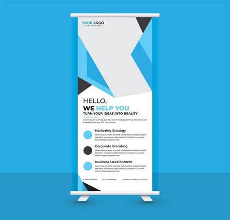 Roll Up Banner Design 13720180 Vector Art At Vecteezy