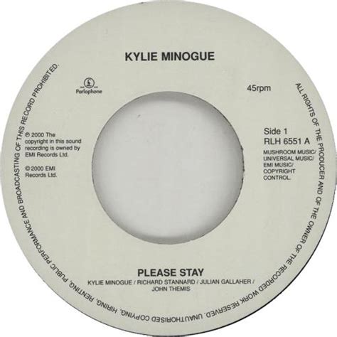 Kylie Minogue Please Stay Uk 7 Vinyl Single 7 Inch Record 45 352726