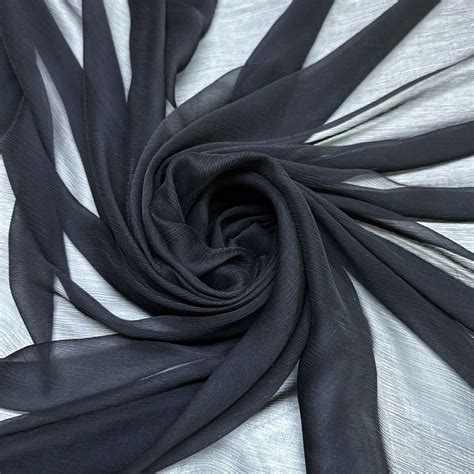 Tecido Chiffon De Seda - Tecido Chiffon de Seda Preto • Luema Tecidos