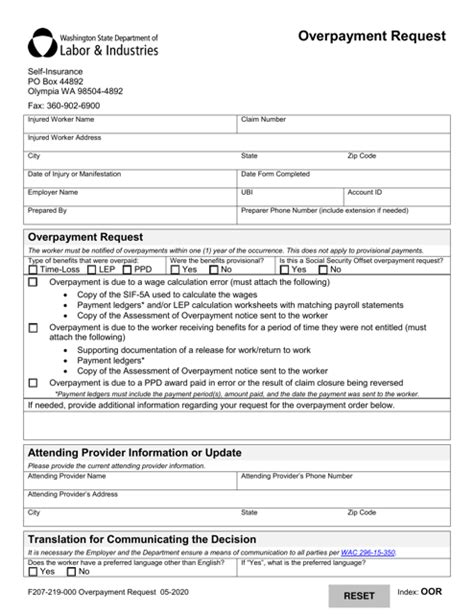 Form F207 219 000 Fill Out Sign Online And Download Fillable Pdf Washington Templateroller