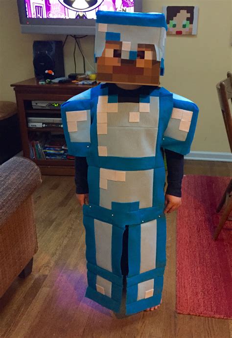 Minecraft Diamond Armor Steve Costume