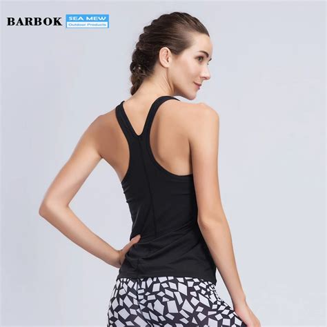 Barbok Fitness Yoga Tops Breathable Sports Wear Women T Shirt Quick