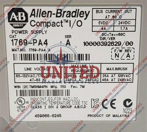 Allen Bradley Compact I O Expansion Power Supply Pa Ser A