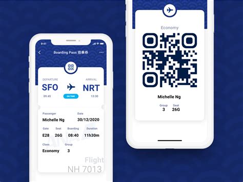 Dribbble Boarding Pass Dribbble Shot 3x Png By Ava Xu