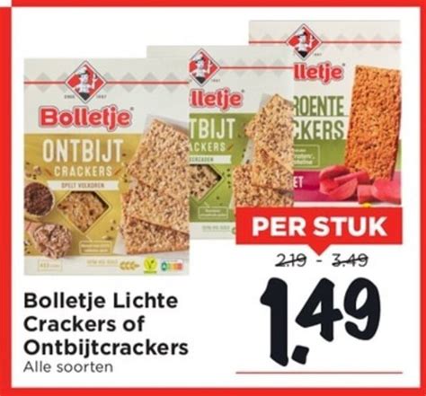 Bolletje Lichte Crackers Of Ontbijtcrackers Aanbieding Bij Vomar