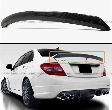 FOR MERCEDES BENZ W204 C250 C300 C63 CARBON FIBER V STYLE DUCKBILL