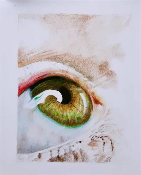 Drawing hyperrealistic eye - with color pencils : r/sketches