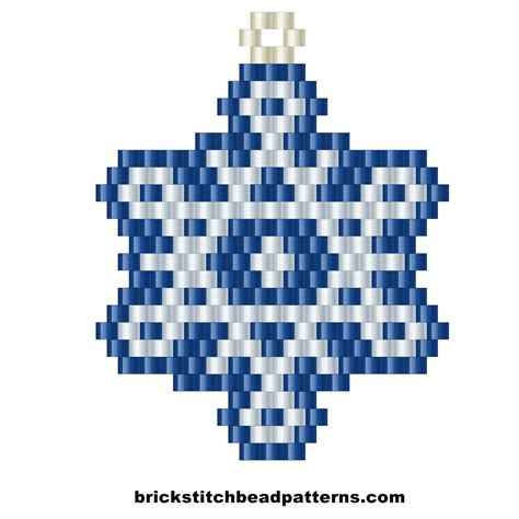 Brick Stitch Bead Patterns Journal Free Winter Snowflake Earring Charm