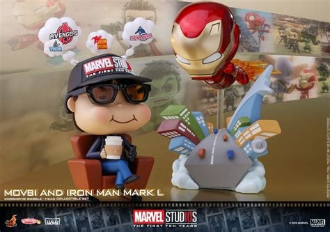 New Hot Toy Marvel Cosbabys Iron Man Iron Spider And Movbi Figures