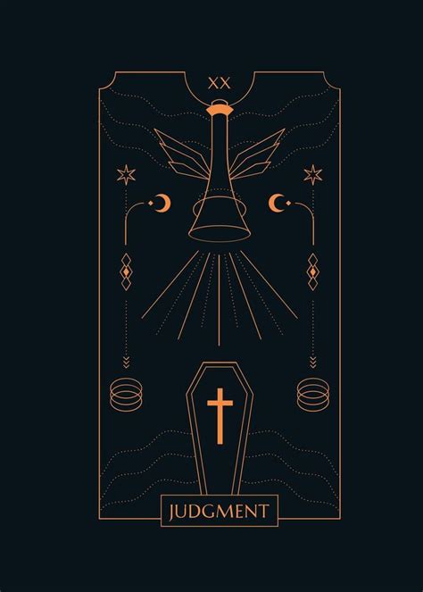 'Black Tarot Card JUDGEMENT' Poster by SoulArt Shop | Displate ...