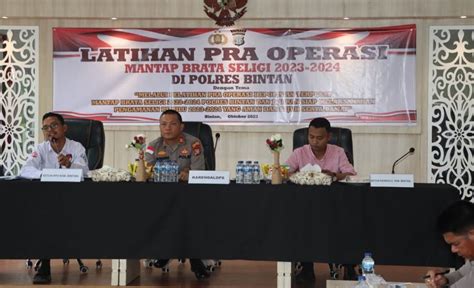 Polres Bintan Gelar Latpraops Mantap Brata Seligi 2023 2024