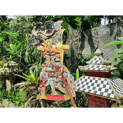 Jual Wayang Kulit Sapi Asli Gatotkaca Emas Kualitas Biasa Ukuran