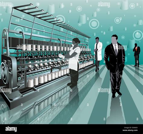 Workers Working In A Textile Factory Stock Photo Alamy