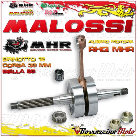 Malossi 539212 Vilebrequin Rhq MHR Axe de Piston Ø 12 Piaggio Zip 50 2T