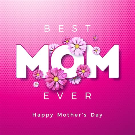 Premium Vector Happy Mothers Day Greeting Card Design