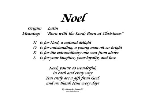 Meaning of Noel - LindseyBoo