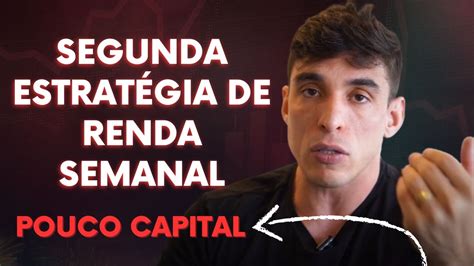 Outra estratégia para gerar RENDA SEMANAL pouco capital opções