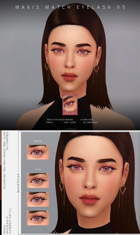 S Cc Mmsims Eyelash Maxis Match V In Maxis Match Sims Cc Sims