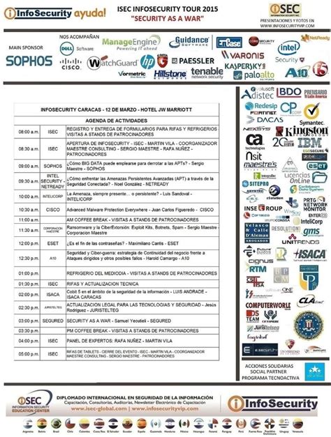 Agenda Caracas Isec Infosecurity On Site Virtual Tour