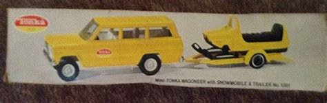 Mini Tonka Wagoneer With Snowmobile In The Box